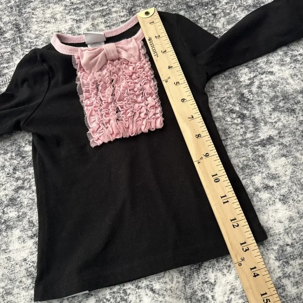 2T Gwen Stefani Harajuku Mini Top No Doubt Lovers Long Sleeve Bow Tie Black Pink